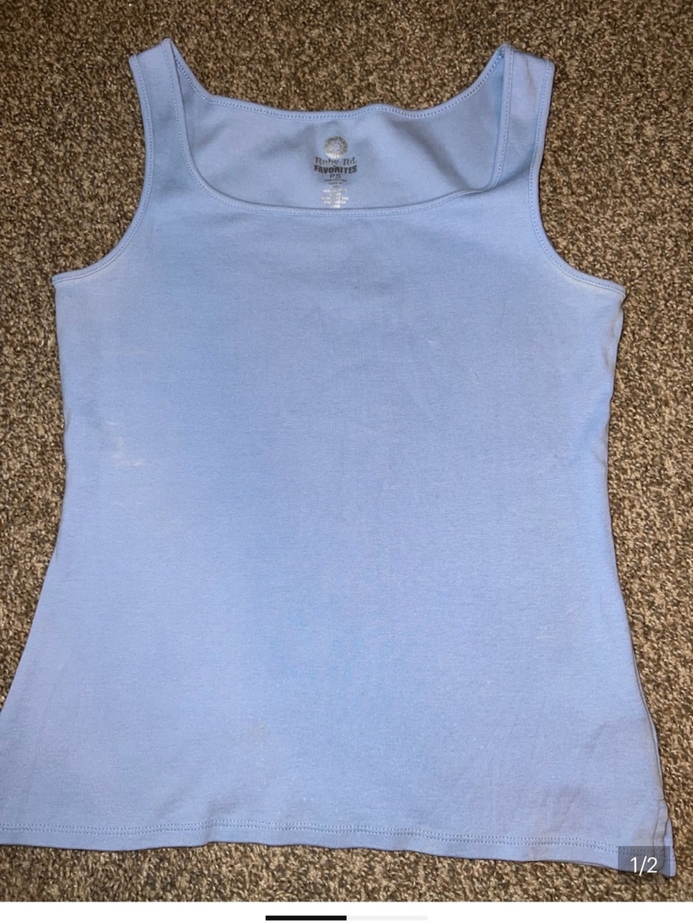 Ruby rd favorites  Pastel Blue Scoop Neck Tank